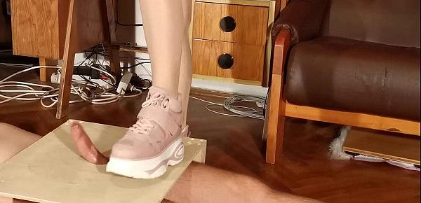  Cock torture slave with cute pink boots pt2 HD